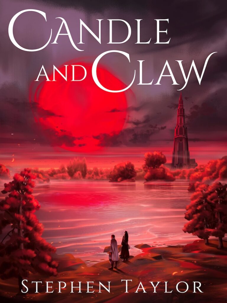 Cover for Candle and Claw, book one of The Witherclaw Trilogy by Stephen Taylor.
